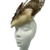 Stunning feather headpiece with pearl bead detail to finish.